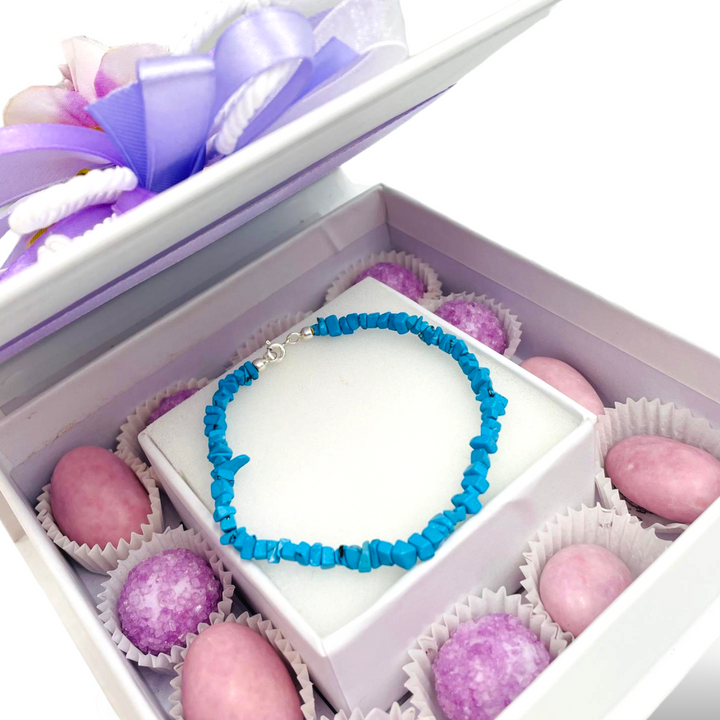 Wedding favor - communion favor - baptism favor - graduation favor - coral and turquoise paste cupolini bracelet