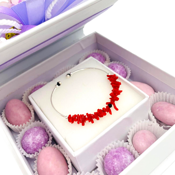 Wedding favor - communion favor - baptism favor - graduation favor - coral bracelets