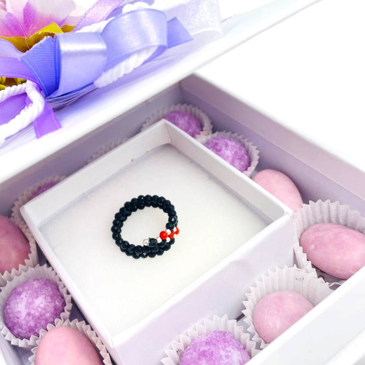 Wedding favor - communion favor - baptism favor - graduation favor - coral and agate ring