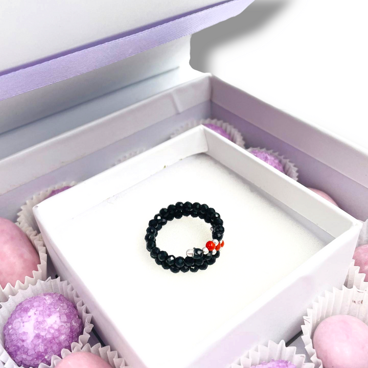 Wedding favor - communion favor - baptism favor - graduation favor - coral and agate ring