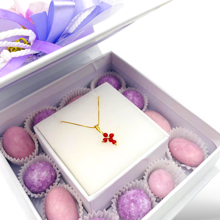 Wedding favor - communion favor - graduation favor - baptism favor - coral cross pendant