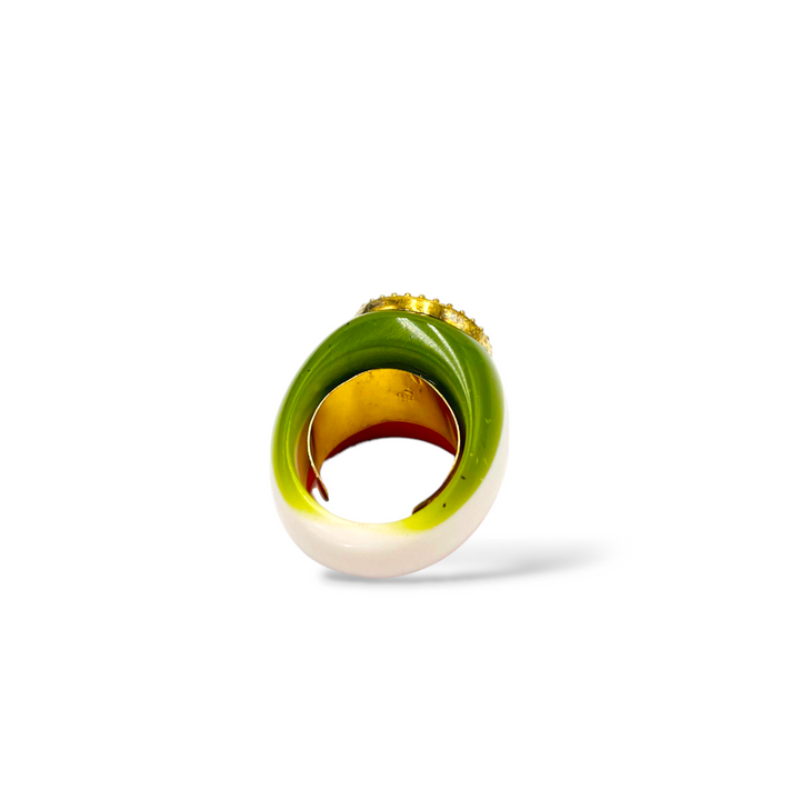 MADE IN ITALY COLLECTION - JUBILEE 2025 - "LUNA" CAMEO RING MOUNTED ON SILVER