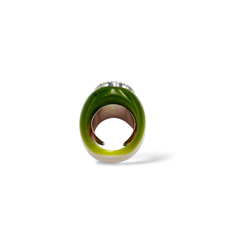 MADE IN ITALY COLLECTION - JUBILEE 2025 - "MOON AND STAR" CAMEO RING MOUNTED ON SILVER
