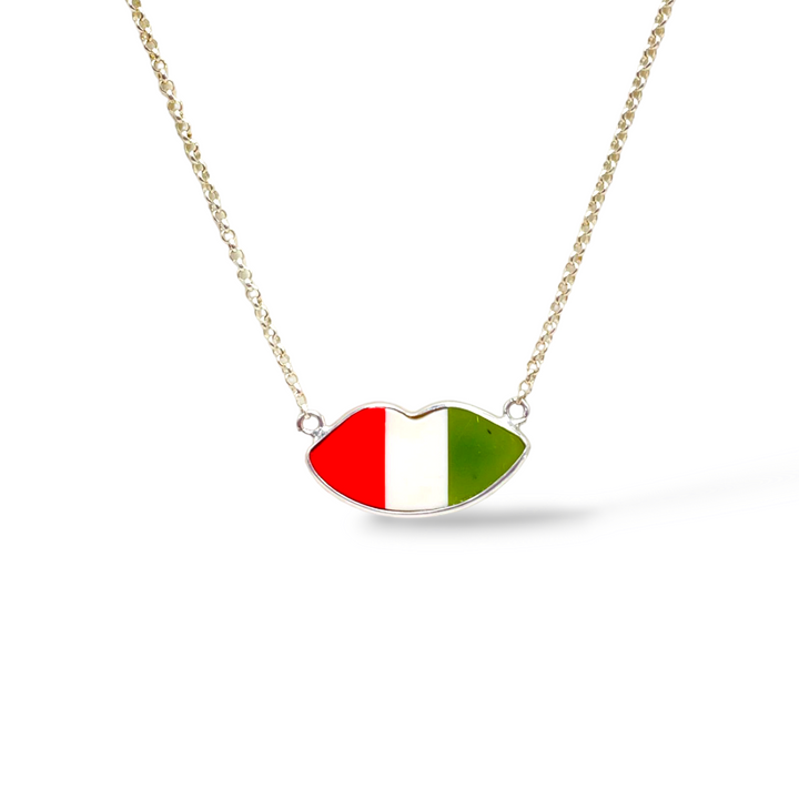 Made in Italy Collection - JUBILEE 2025 - Kiss of Italy necklace in paste mounted on silver
