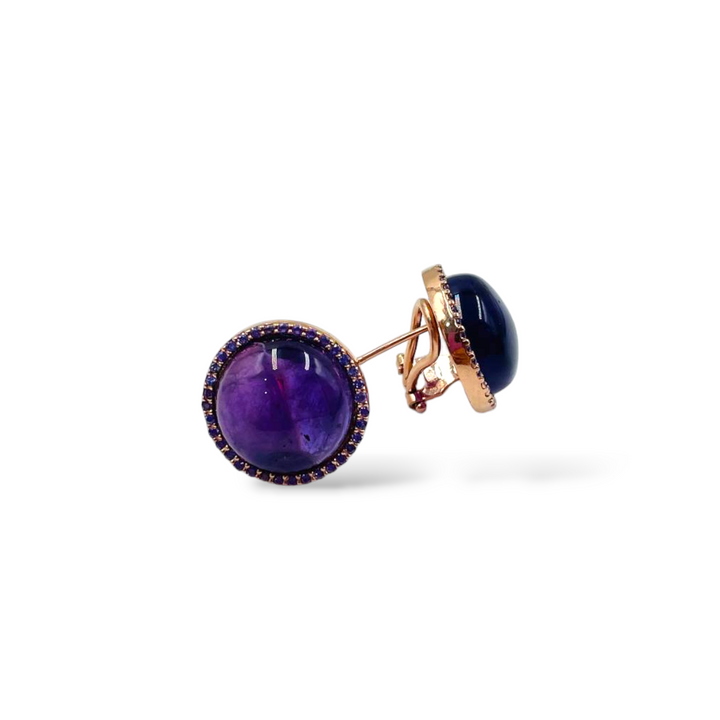 END OF COLLECTION - Amethyst earrings mounted on silver