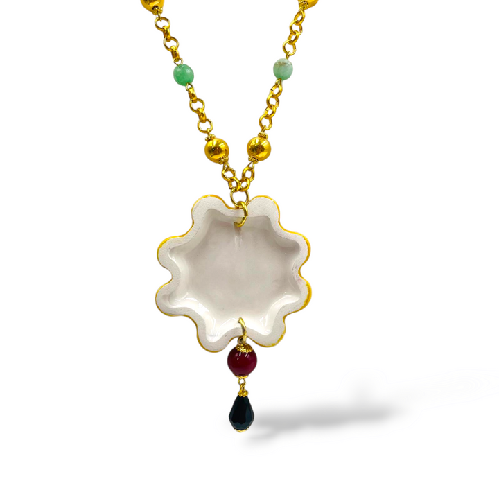 Ceramic flower pendant