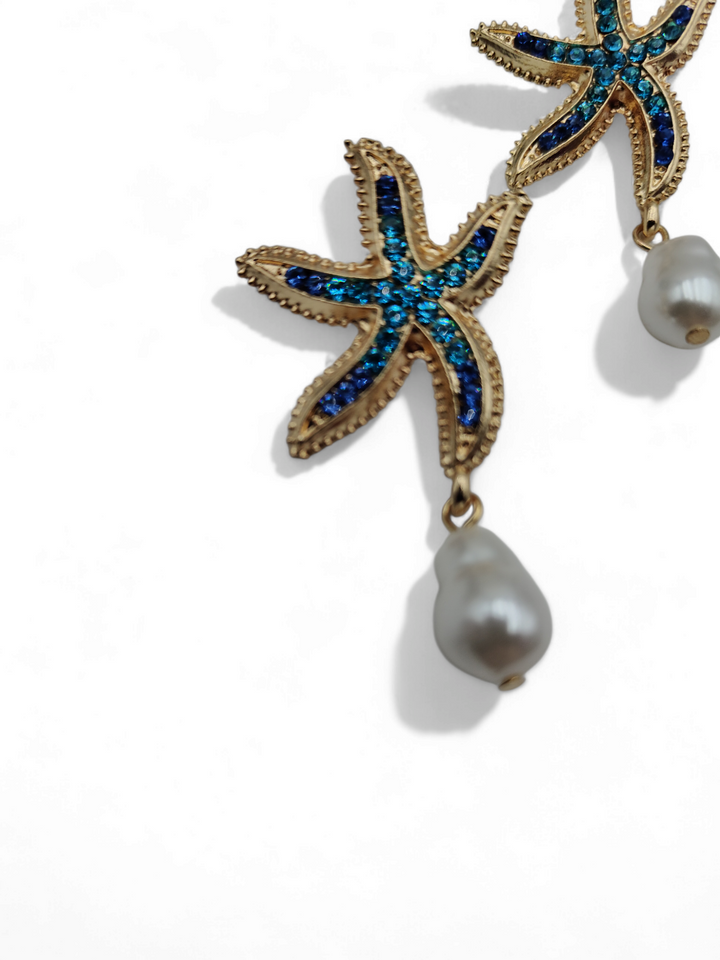 END OF COLLECTION - Star and pearl earrings