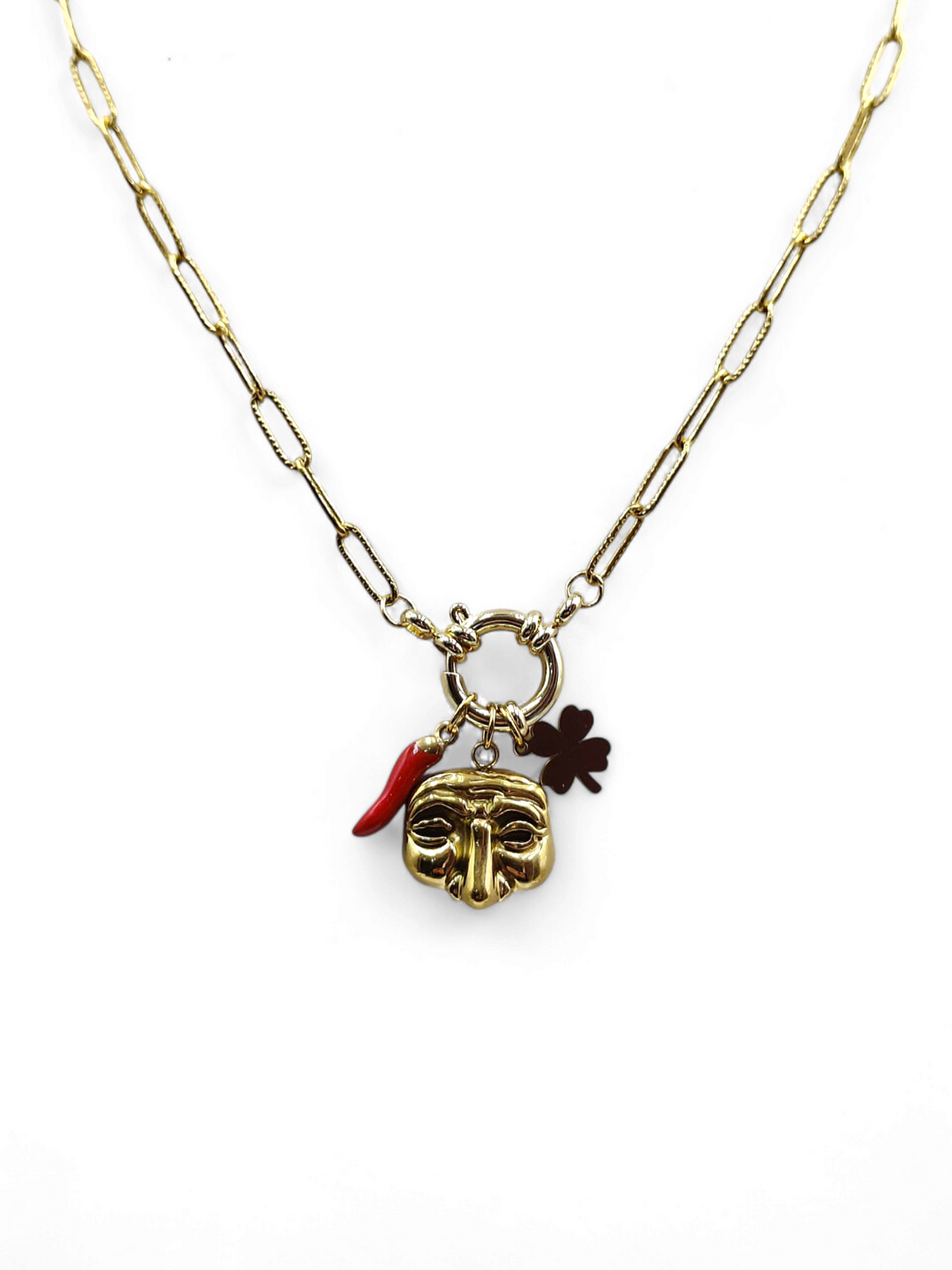 END OF COLLECTION - Neapolitan mask pendant necklace