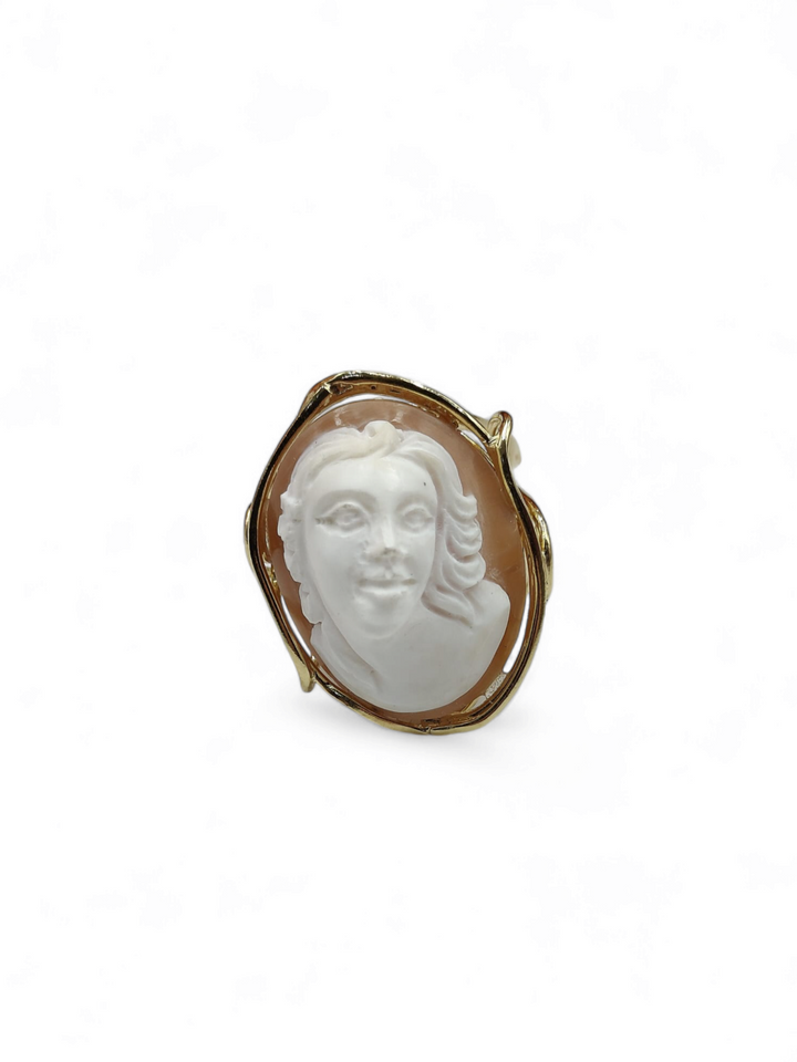 END OF COLLECTION - "goddess of love" ring in cameo mounted on silver