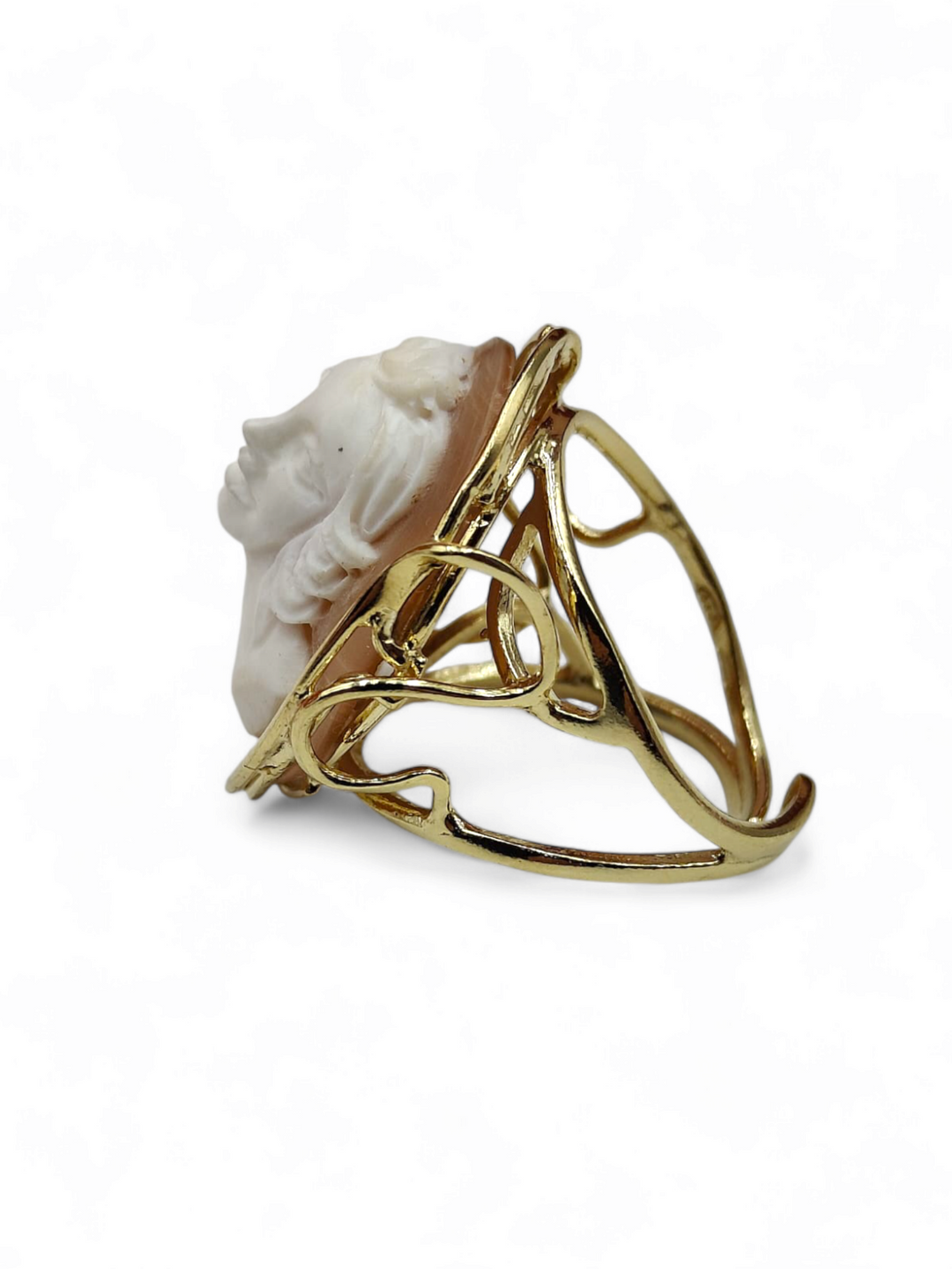END OF COLLECTION - "goddess of love" ring in cameo mounted on silver