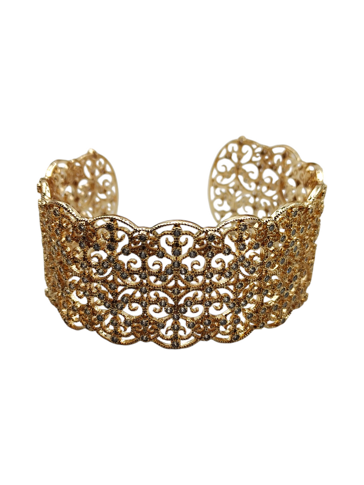 Bracciale ricamato filigrana prezioso montato su bronzo