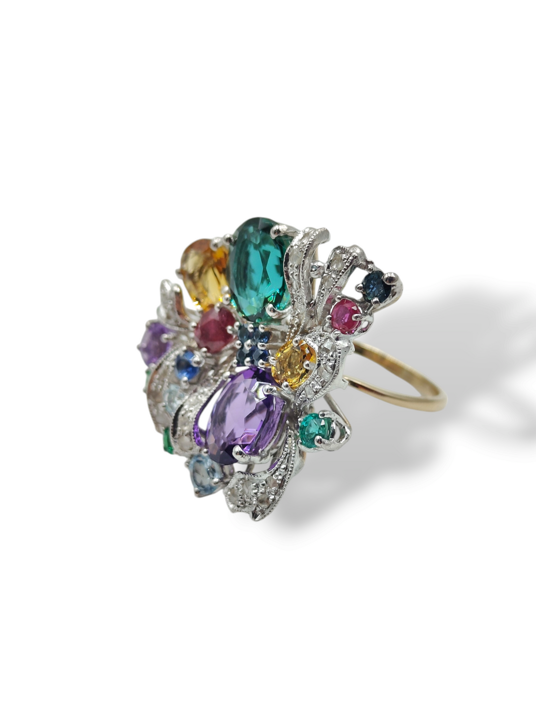 Gemstone ring set in gold