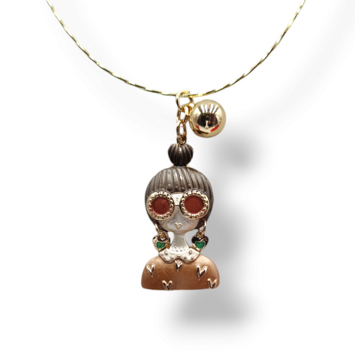 END OF COLLECTION - Scooby-Doo "Velma Dinkley" Medallion Necklace in Fire Enamelled Steel