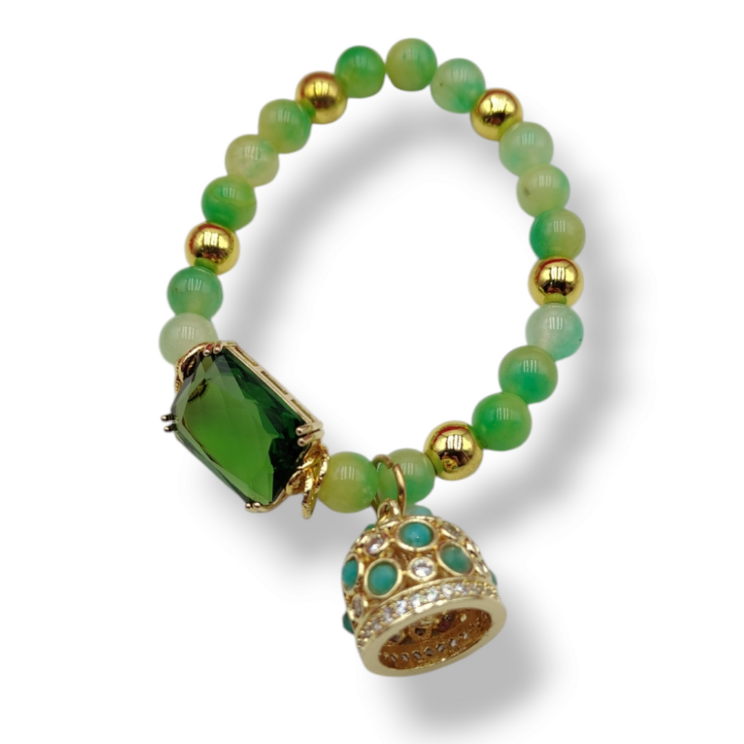 END OF COLLECTION - "BELL BRACELET" ON AGATE