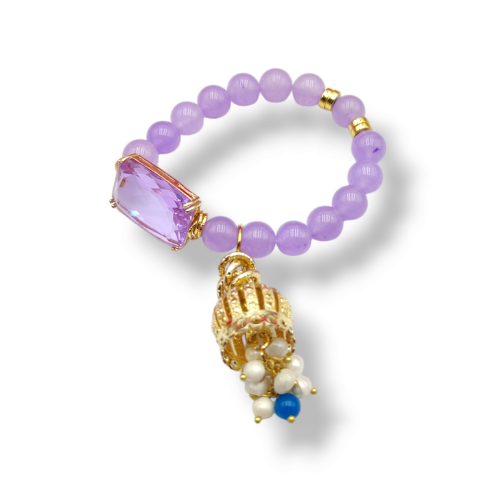 END OF COLLECTION - "BELL BRACELET" ON AGATE