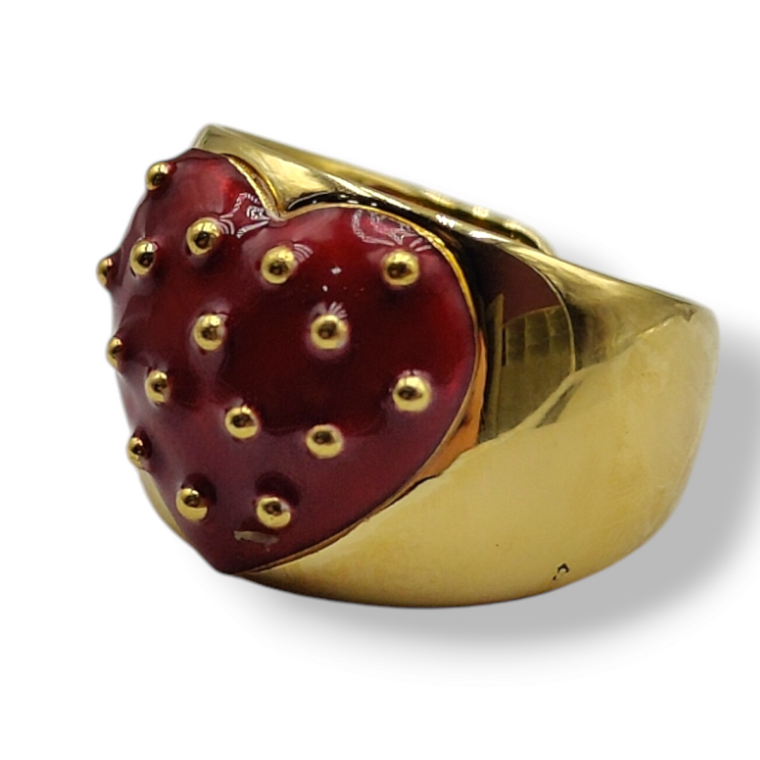 Valentine's Day Gift Idea - LOVE LINE - POLKA DOT HEART RING