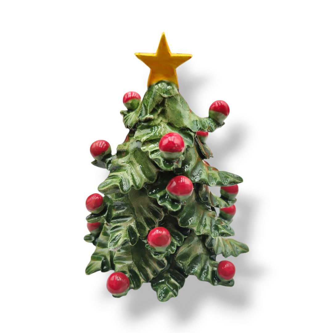 Albero di natale in ceramica vietrese dipinto a mano