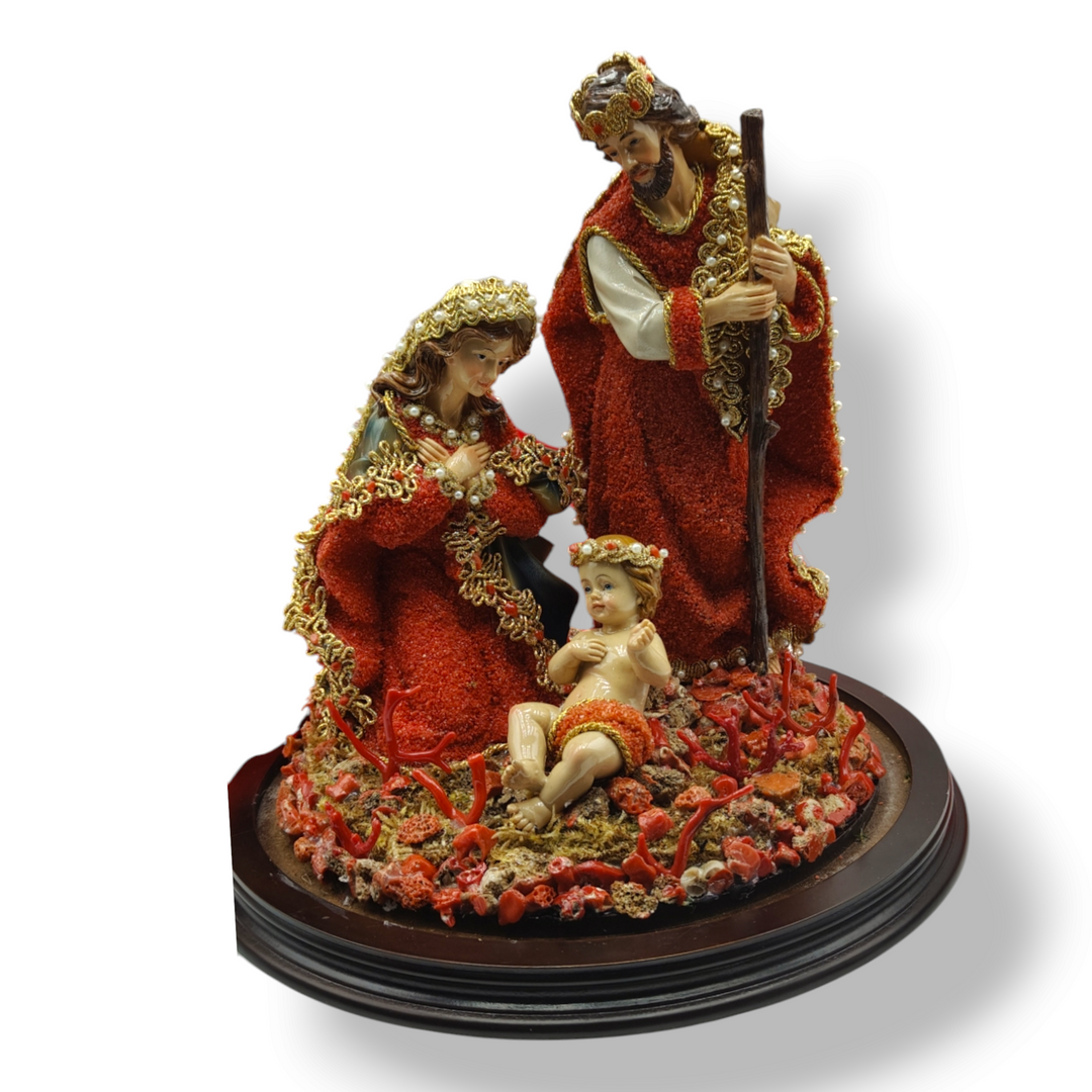 Presepe natività in corallo