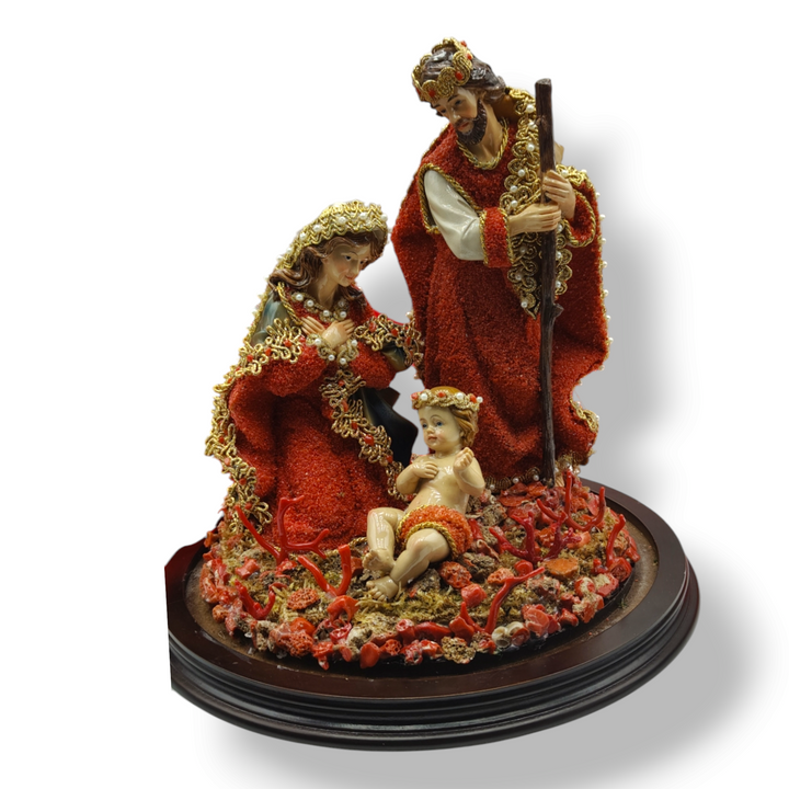Presepe natività in corallo