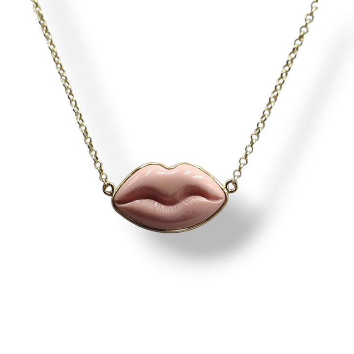 Idea regalo san valentino - Collana bacio in pasta di corallo, di lapis, di turchese, di ametista, di malachite.