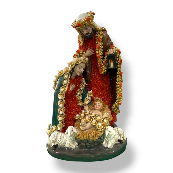 Presepe natività in corallo