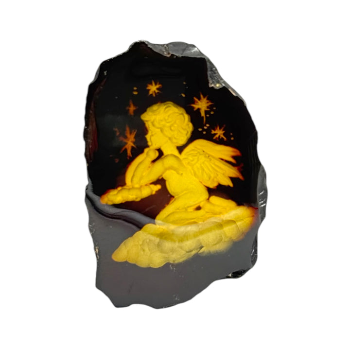 Baltic Red Amber Angel Pendant