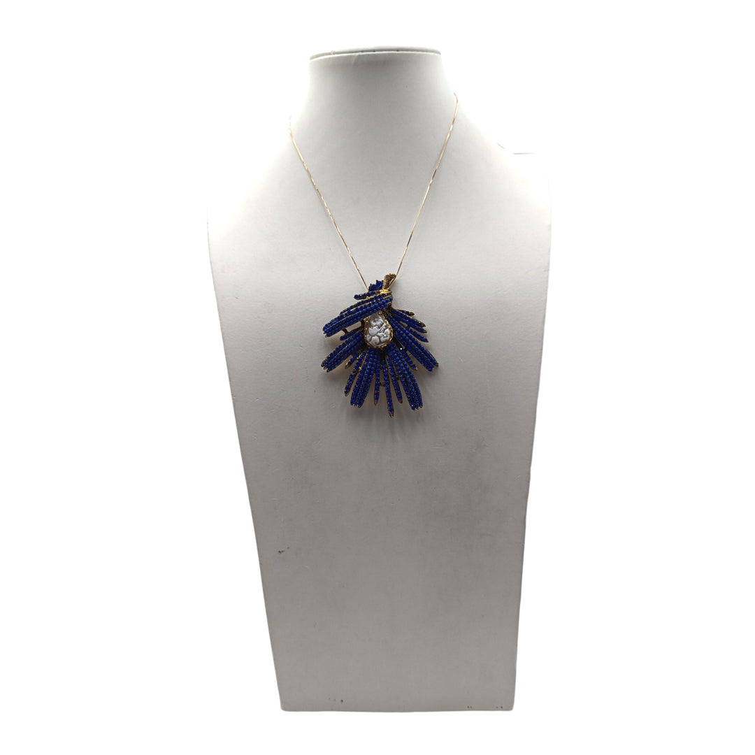 Ciondolo e Spilla fiori di Cammeo e Cristalli Swarovski