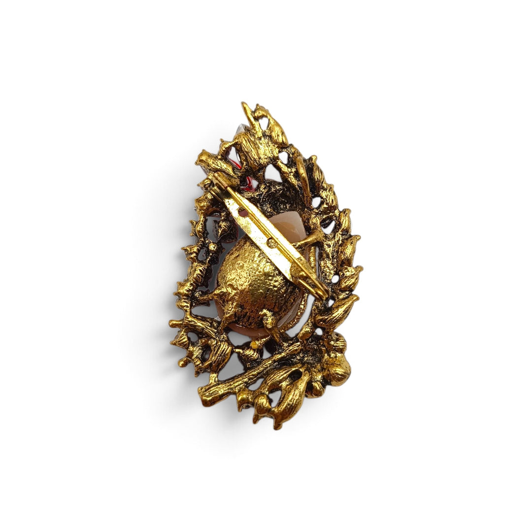 Ciondolo spilla Dama di Cammeo e Cristalli Swarovski