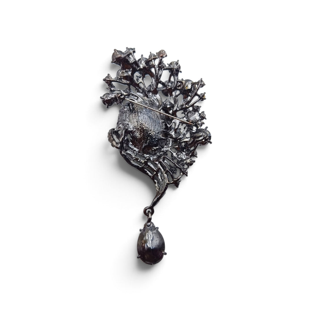 Spilla Fiori di Cammeo e Cristallo Swarovski