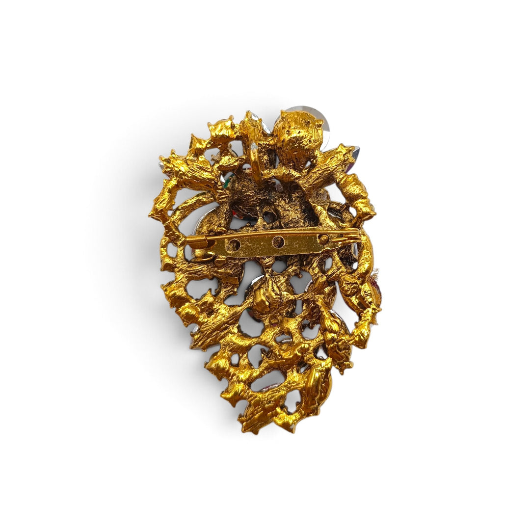Ciondolo spilla Multicolor Dama di Cammeo e Cristalli Swarovski