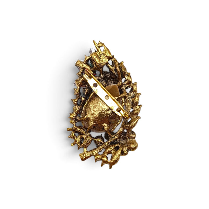 Ciondolo spilla Dama di Cammeo e Cristalli Swarovski