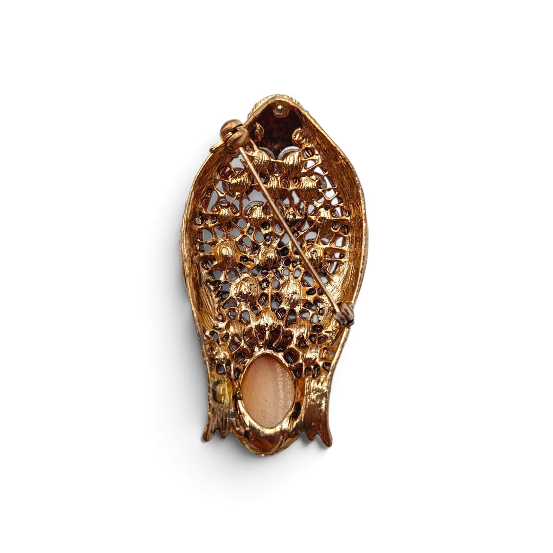 Spilla Dama di Cammeo e Cristalli Swarovski