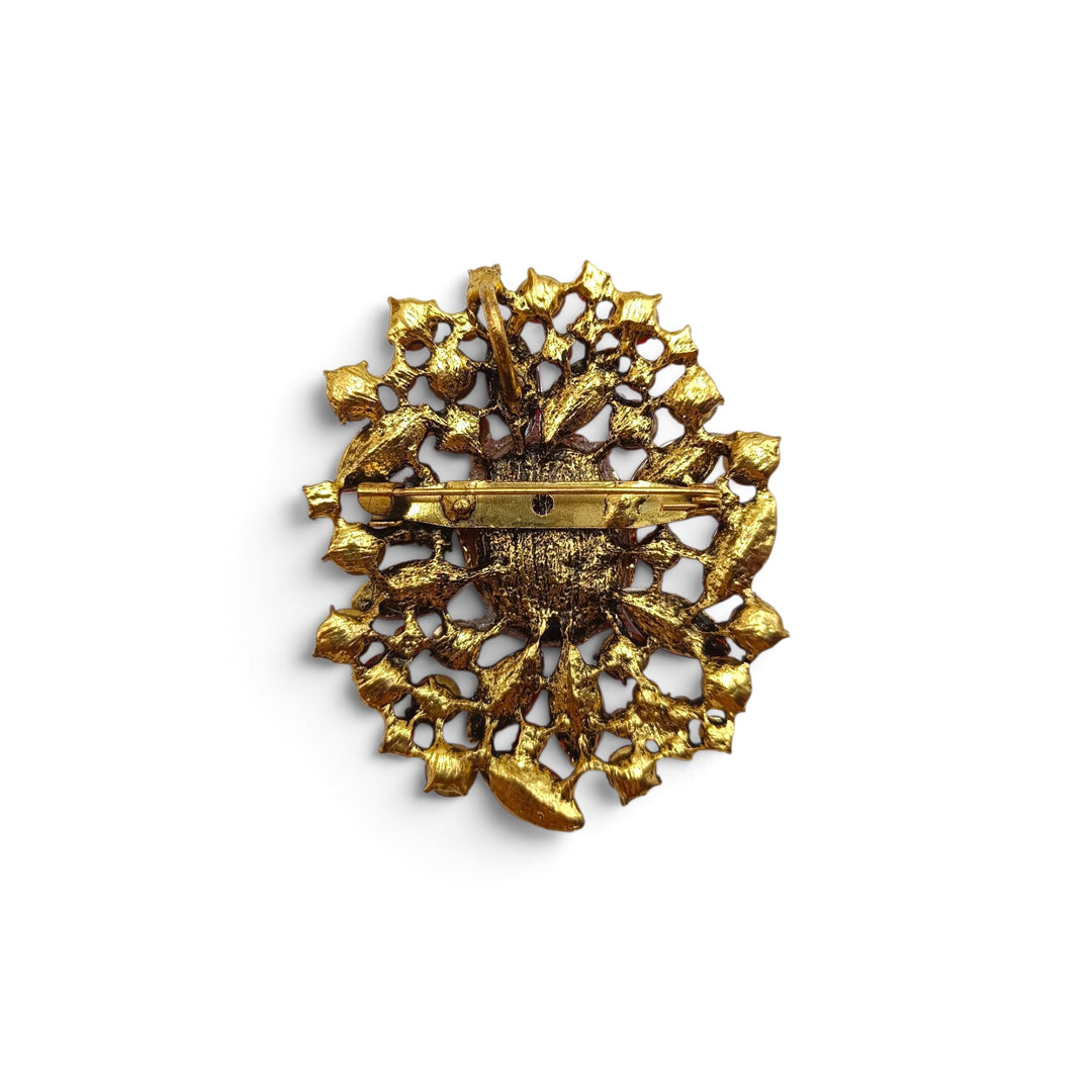 Ciondolo spilla Dama di Cammeo e Cristalli Swarovski
