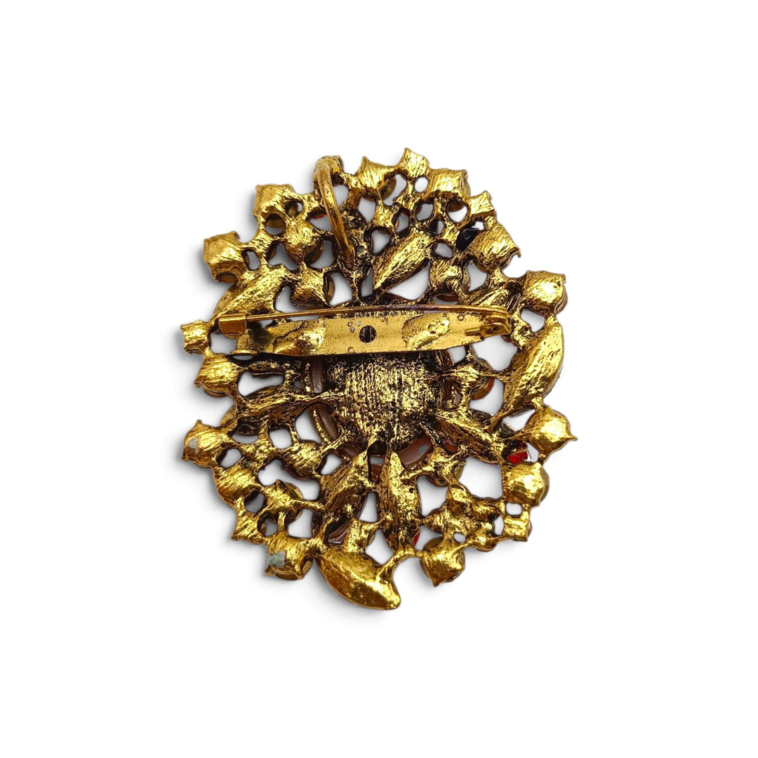 Ciondolo spilla Dama di Cammeo e Cristalli Swarovski