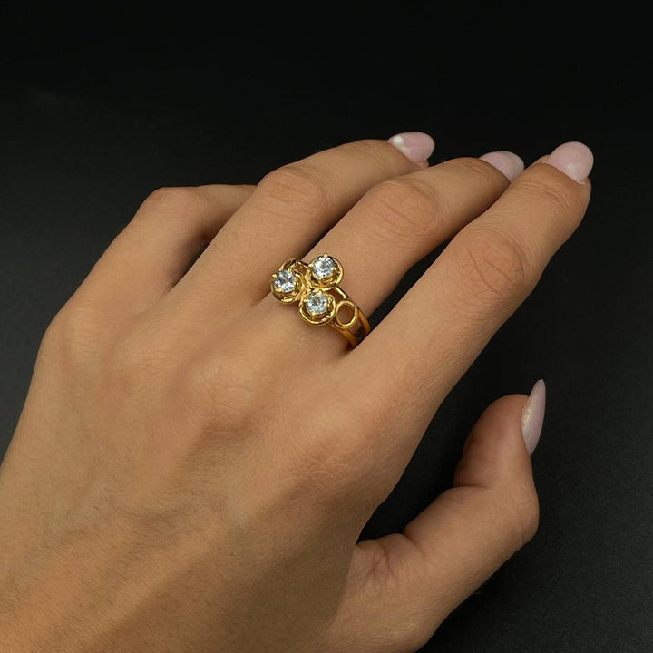 Aquamarine ring mounted on silver