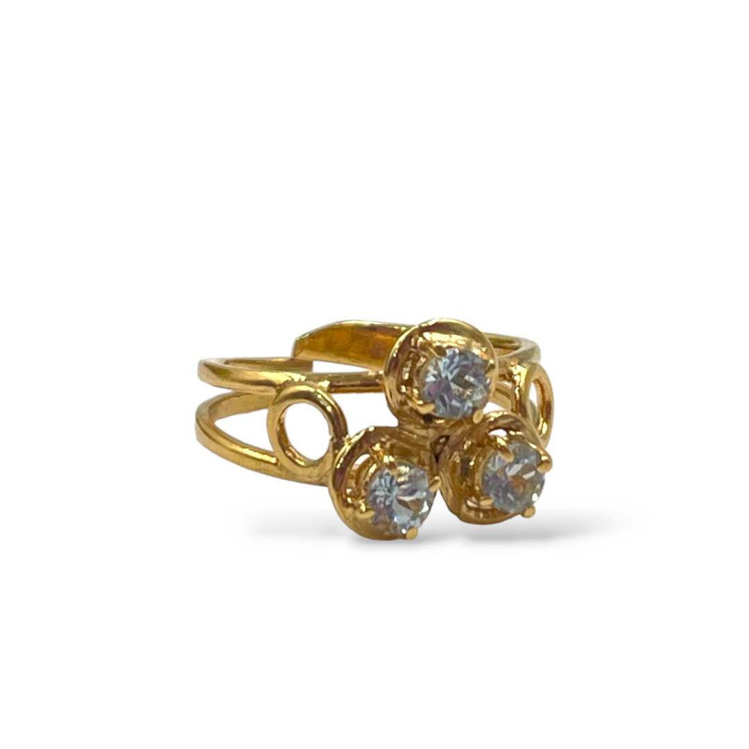 Aquamarine ring mounted on silver
