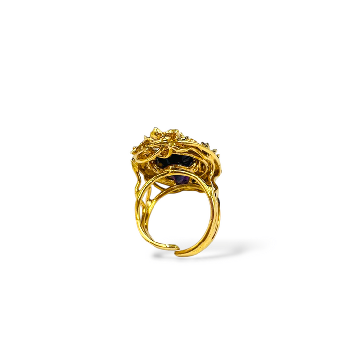 Antique Amethyst Ring Mounted on Silver