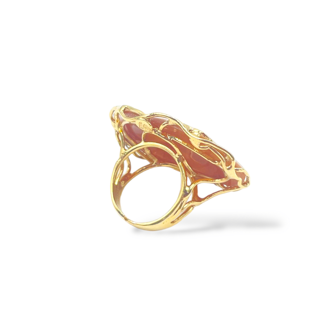 "ANGELS OF THE SEA" RING IN CAMEO MOUNTED ON SILVER