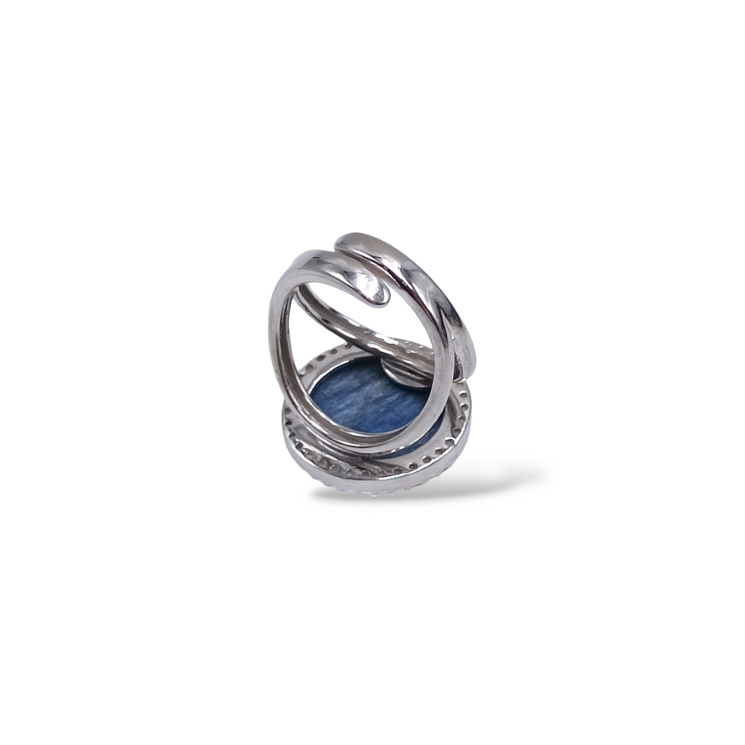 END OF COLLECTION - Kyanite and zirconia ring