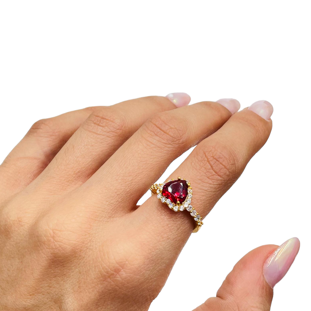 END OF COLLECTION - Zircon heart ring