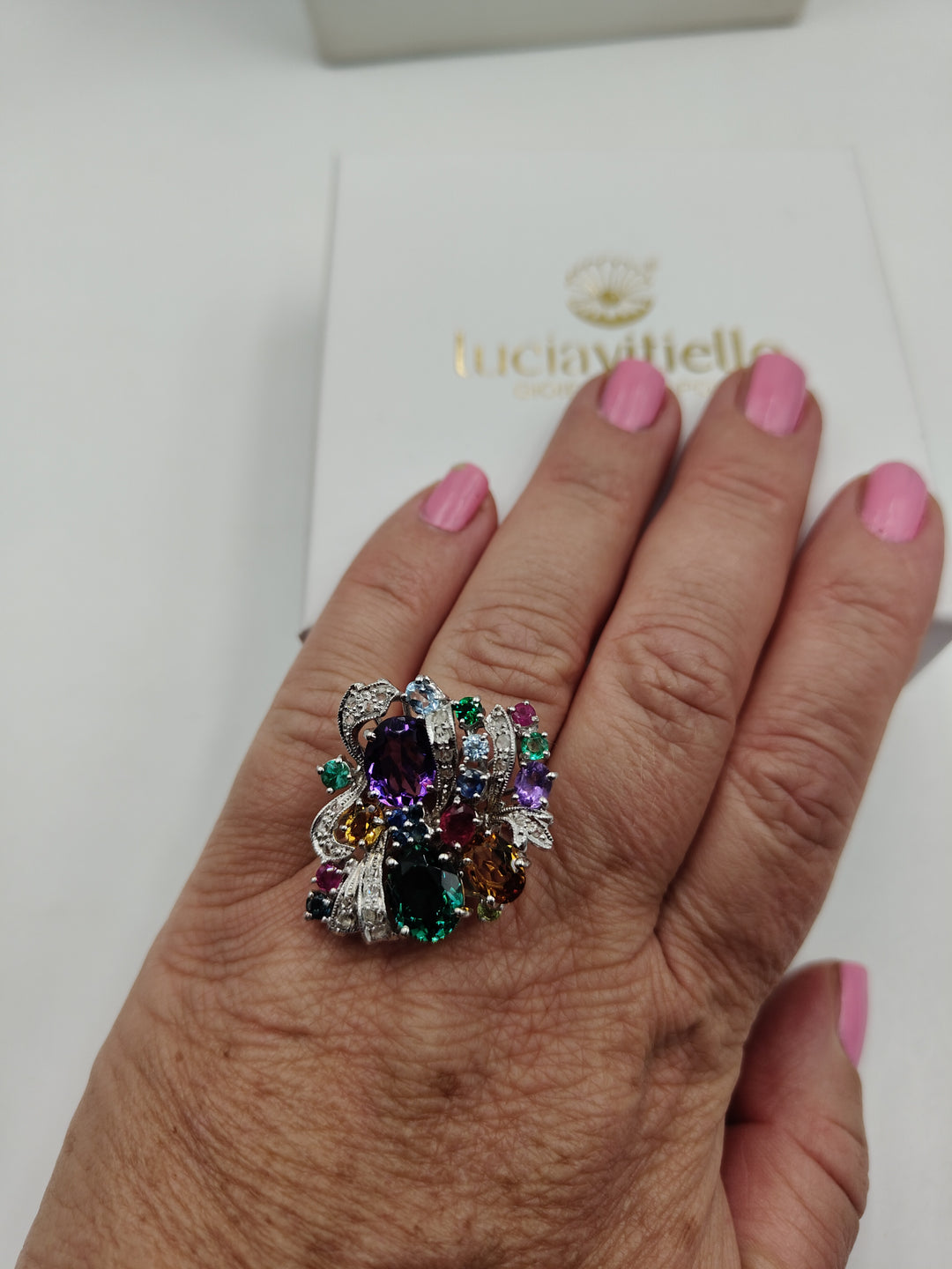 Gemstone ring set in gold