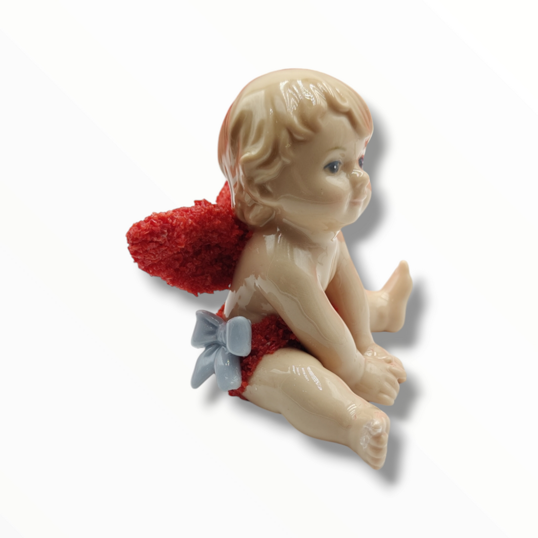 Vietri ceramic and red coral angel