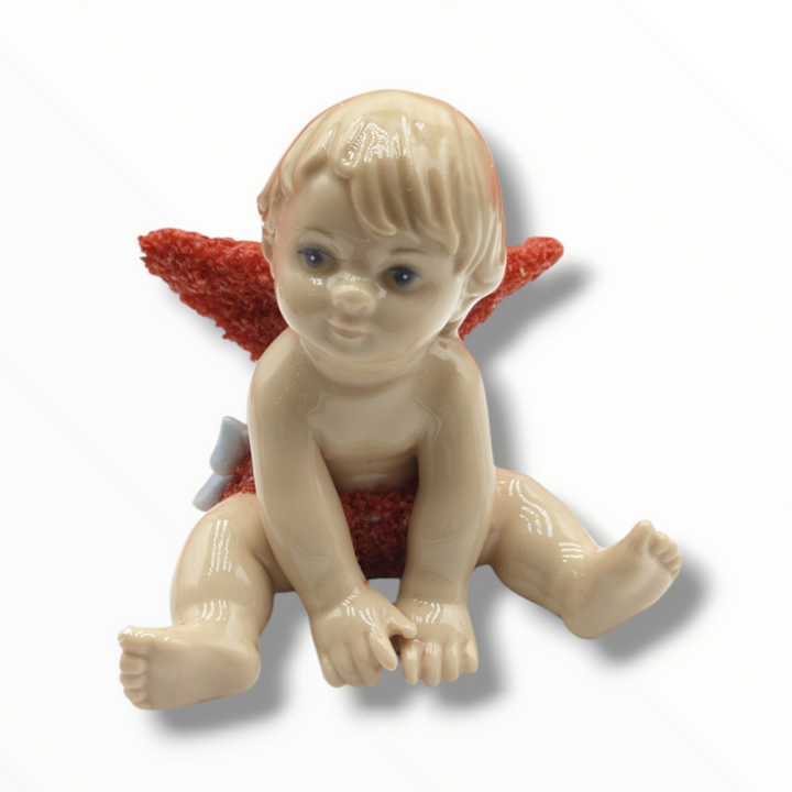 Vietri ceramic and red coral angel