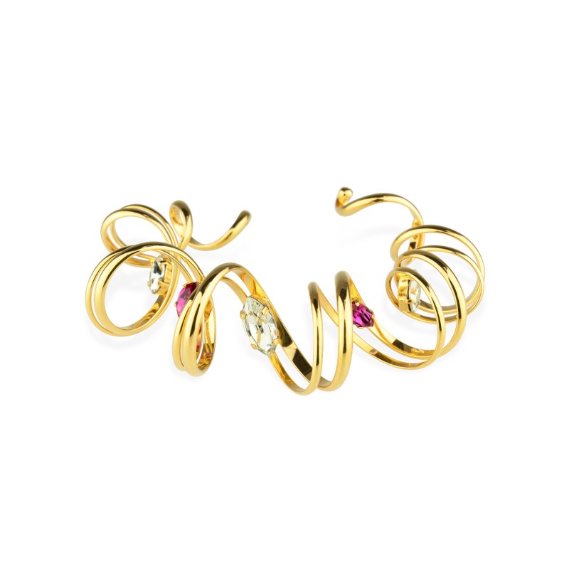 Wave bracelet in precious Murano crystal