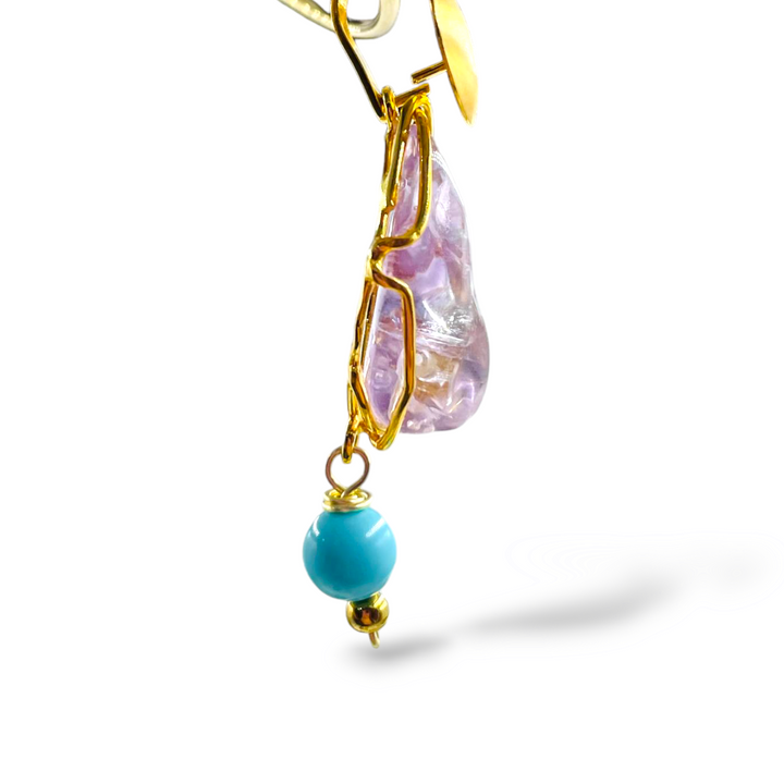 Collana ciondolo in ametista montato su argento