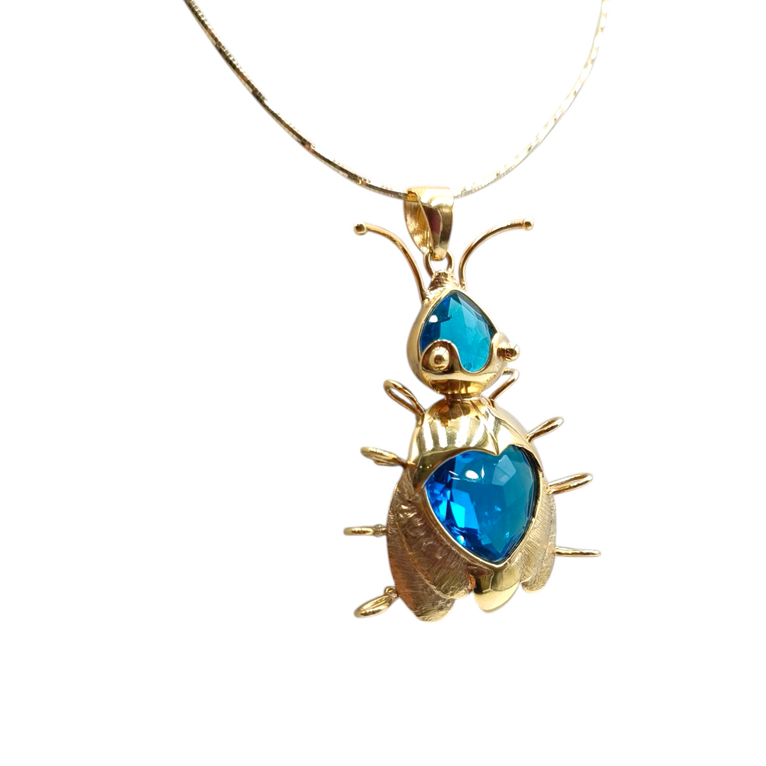 END OF COLLECTION - Scarab pendant necklace with scaramazza pearl mounted in silver