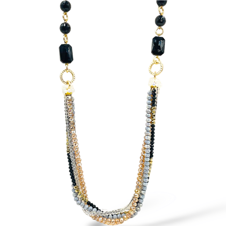END OF COLLECTION - Agate and crystal necklace