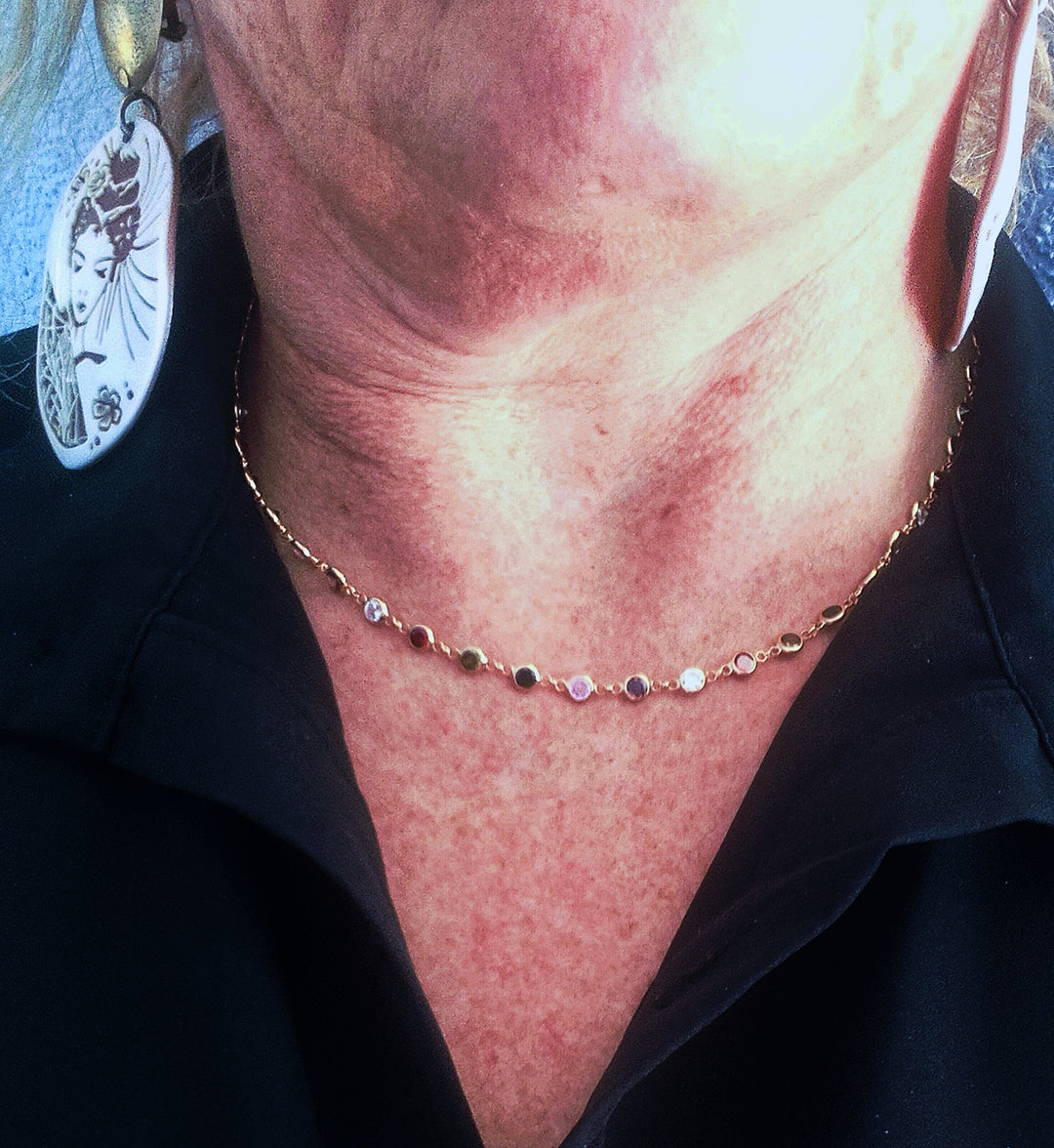 Collana "zirconi" montata in argento