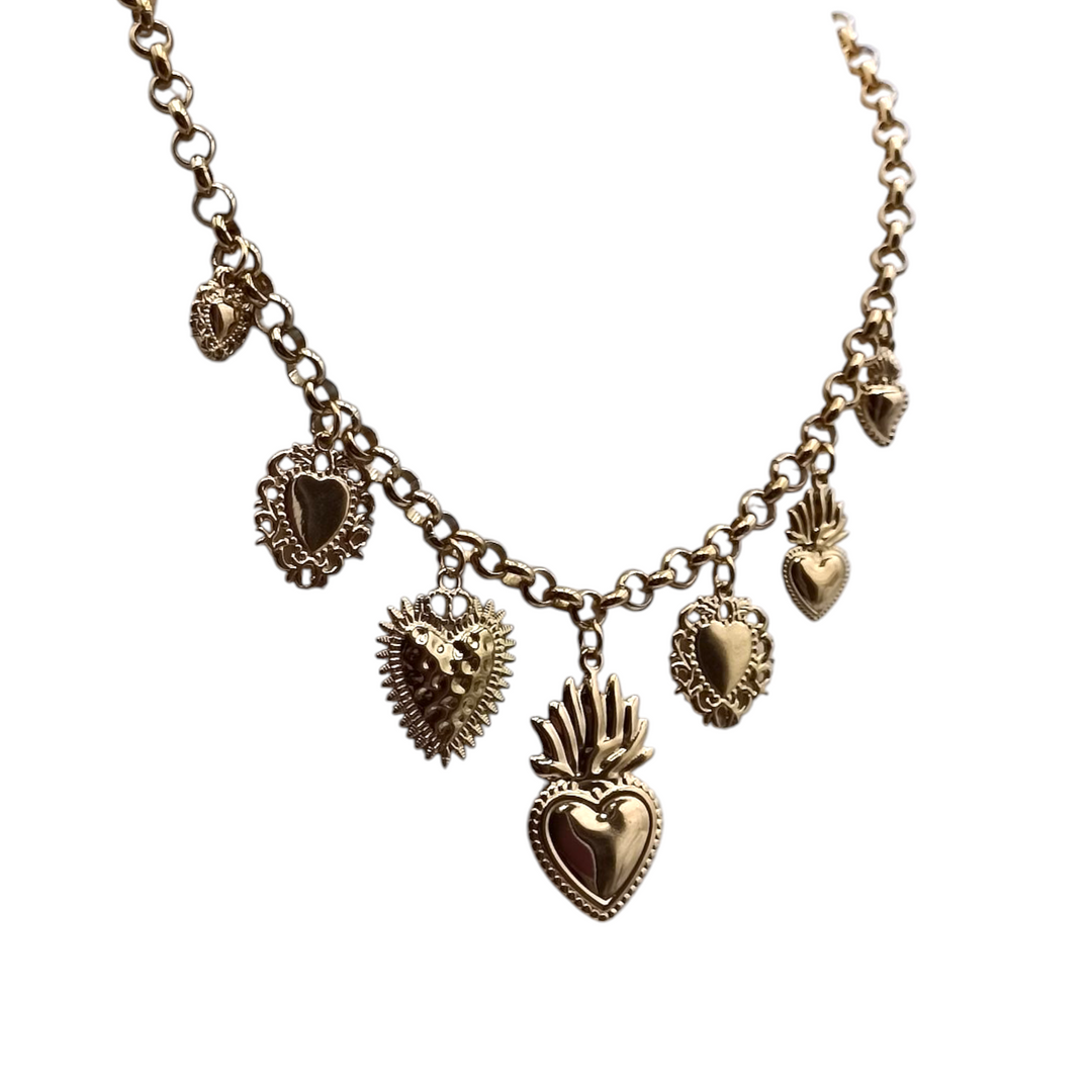 End of collection - "sacred hearts" necklace