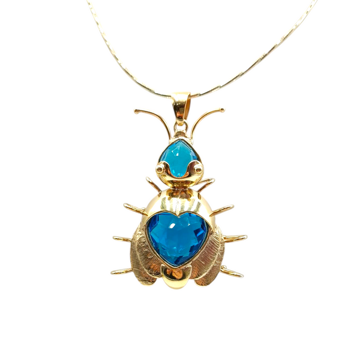 END OF COLLECTION - Scarab pendant necklace with scaramazza pearl mounted in silver